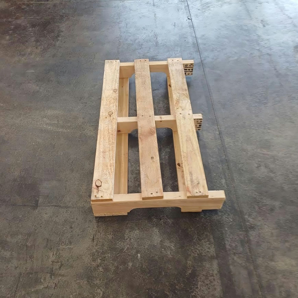 Wooden pallet on a concrete floor